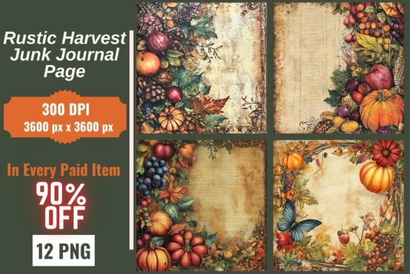 Download Rustic Harvest Junk Journal Page - Harvest junk journal Collection