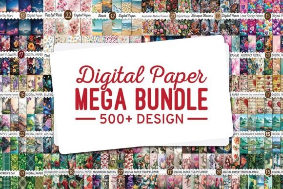 Download Digital Papers Mega Bundle - Digital paper Collection