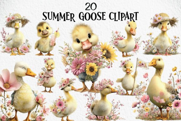 Download Summer Goose Clipart - Premium Bundle