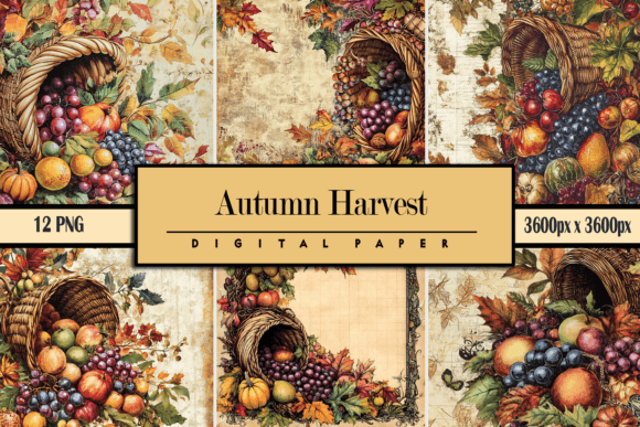 Download Autumn Harvest Junk Journal Page - Harvest junk journal Collection