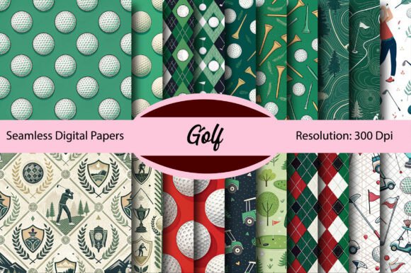 Download Golf Seamless Digital Paper - Digital paper Collection