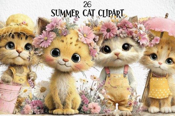 Download Summer Cat Clipart - Premium Resources