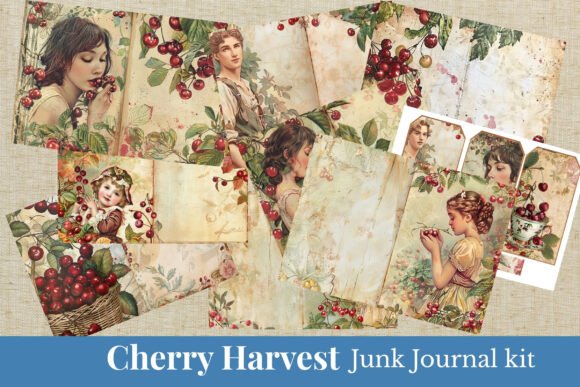 Download Cherry Harvest Junk Journal Digital Kit - Harvest junk journal Collection