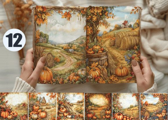 Download Cozy Fall Harvest Junk Journal Page - Harvest junk journal Collection